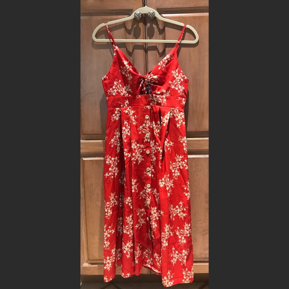 Getaway Car Midi Dress Red